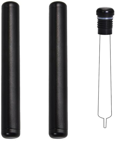 XPEX 2 Stück Joint Hülle Case, 11Cm Geruchsdichte Dose Geruchsdicht Und Wasserdicht Transport Metall Aluminium,Joint Hüllen Lange Große Tube Hülse Box Aufbewahrung(Schwarz,A) (B)