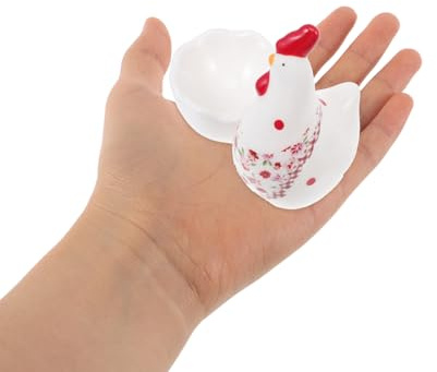 PHENOFICE Soporte De Cerámica Para Huevo Mini Adorno Con Patrón Floral Para Desayuno Bandeja Decorativa Resistente y Práctica Almacenador Compacto Para Huevos