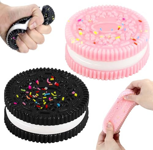 Gytera 2 Stücke Keks Stressball, Anti Stress Spielzeug Bälle, Antistressbälle Erwachsene, Stressball Erwachsene Stressball Kinder Anti Stress Bälle