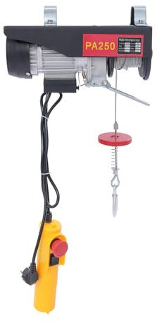 Levkitch Paranco Elettrico 550W Argano Montacarico Fili Verricello 250kg Paranchi Elettrici Sollevatore Carico Sollevamento 10 m/min Con Telecomando Verricello elettrico
