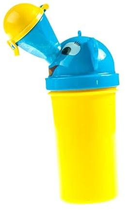 Orinal Portátil Infantil Azul de Pp para Niños Pequeños | Viajes y Camping, Bordes Suaves y Cierre Sellado, Diseño Diferenciado para Niño y Niña