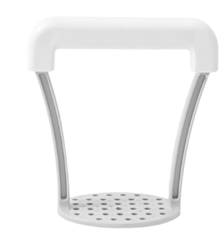 Prensador de patatas de acero inoxidable - Prensador de patatas con picadora de carne, triturador de patatas resistente | Herramienta de cocina fácil de usar con diseño ergonómico, recipiente plegable