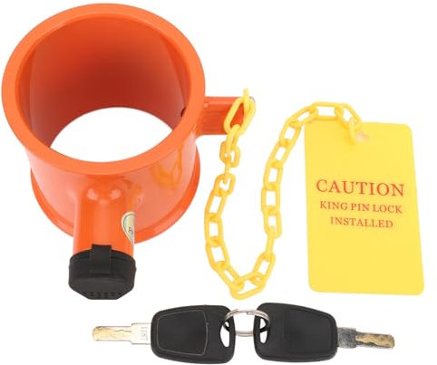 Lucchetto con Perno della Ralla in Lega di Alluminio 74 Mm con Etichetta di Avvertenza - Lucchetto Antifurto per, Barca, e Semirimorchio