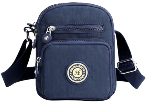 FAVORTALK Large Crossbody Bags for Women Waterproof -Multi Pocket Handbags Lightweight Nylon Messenger Bag Ladies for Work Travel Purse Daily Use