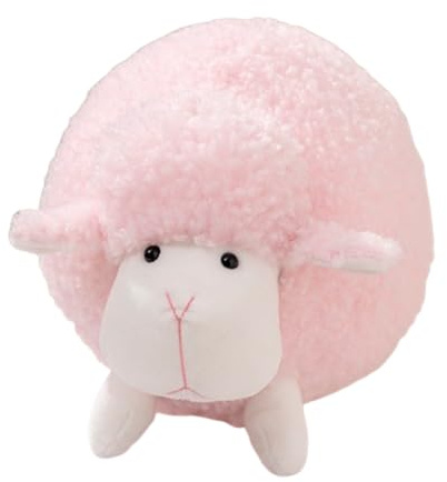 Xiyocadt Weiches PlüSchtier Aus Schafwolle, Schaf PlüSchtier,Simuliertes Tier Kawaii PlüSchtiere Schaf Puppen, Geschenk FüR Freunde Und Kinder (40cm,Rosa)