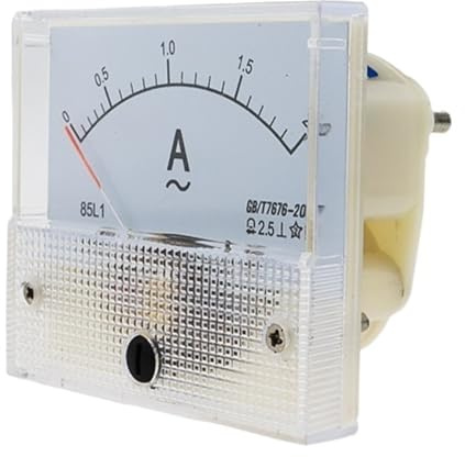 Amperometro analogico 85L1 Misuratore di corrente analogico AC da pannello 50mA 500mA 1A 5A 10A 20A 50A 100A Amperometro meccanico di corrente di misura(5A)