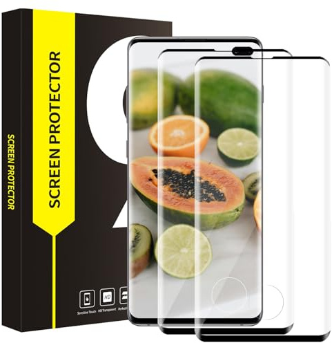 Cable Leader Schutzfolie für Panzerglas für Samsung Galaxy S10 Plus, 2 Stück 3D Volle Abdeckung Schutzglas, Keine Blasen, 9H Härte, Sensitive Touch, 0.33mm HD Klarsicht S10 Plus Displayschutzfolie