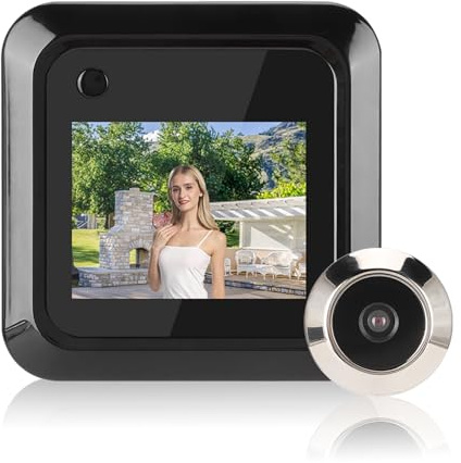 Oreilet Digital Dörrvisare, 2,4-tums LCD-skärm Elektronisk Dörrvisare Bell Peephole Viewer, 95° Vidvinkel Titthålskamera Dörrögonblick för Lägenhetsskydd