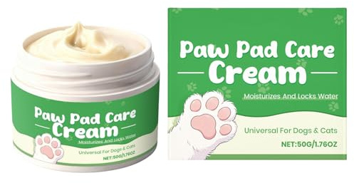 Quorvex Hundepfoten Balsam,50g Natürlicher Leckfester Feuchtigkeitsrepair,Pfotencreme Für Hunde Und Katzen - Schutz Vor Trockenen Rissigen Ballen Winter Schnee Heißen Gehwegen Und Streusalz