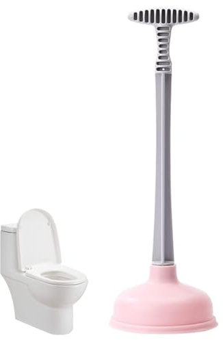 Toilet Plunger Heavy Duty, 5.7 Dia. Rubber Sink Plunger with Long T-Shape Handle for Bathroom Kitchen