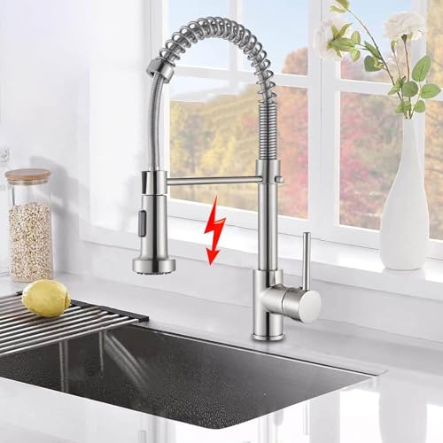 Robinet de cuisine basse pression avec 2 jets d'eau orientable à 360° pour chaudière/appareils sous évier