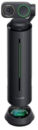 Insta360 WaveLink Pro Nero grafite - Vivavoce e cam 4K per sale riunioni, tracciamento interlocutori, acquisizione vocale 5m 360°, riduzione rumore, trascrizione e riepiloghi IA, plug & play