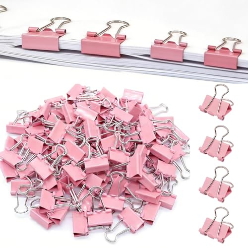 UYVPAER 80 Pinzas Plegables De Metal Dorado De 19 Mm, Sujeta papeles Plegables, Grapas Para Oficina Y Escuela