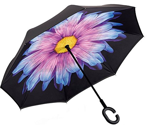 tempo di saldi Ombrello Inverso Reversibile Unica Tinta Auto Apertura Al Contrario Per Pioggia