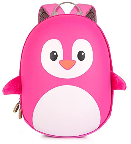 Boppi Tiny Trekker Zaino da viaggio per bambini - Zaino 4 litri - Pinguino Rosa