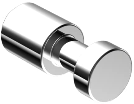 EMCO Flow Haken zur Wandmontage, praktischer Handtuchhalter aus Metall, hochwertiger Wandhaken für Handtücher oder Kleidung, chrom, Silber