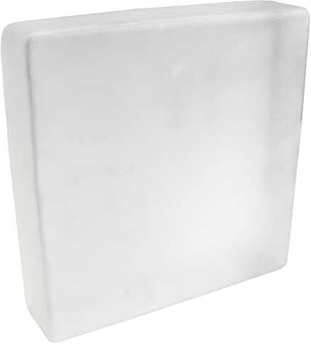 Fuchs Design Crystal Collection Classic, 1x Glasziegel Glasstein Vollsicht Seidenmatt (6-seitig), ca. 20 x 20 x 5cm, Glasbaustein aus Echtglas