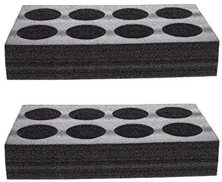 Alipis 2Pcs Foam Cup Carrier Tray 8-Hole Beverage Fixed Coaster for Milk Tea Coffee Takeout Outdoor Use Portable Drink Holder