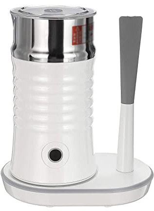 HMTE Electric Milk Frother and Steamer with Detachable Base Automatic Foam Maker for Coffee Latte Milk Foamer Warmer (Color : Gold) (White)