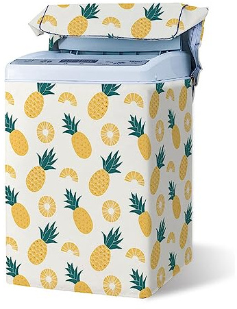 Odot Washing Machine Cover Top Load Waterproof Dustproof Washer Machine Dryer Protector Sunscreen Washer Dryer Cover for Most Top Load Washer Dryer (Ice lollies,XXL capacity 12.5kg)