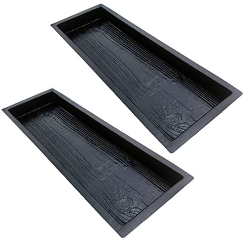 VENEKA 2 x Holzmaserung DIY Path Maker Pflaster Zement Ziegel Form Trittpflaster Straße Beton Form