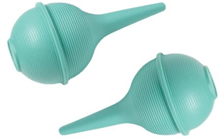 Comfort Axis Baby Nasal Aspirator and Ear Wax Bulb Syringe, Green, 3 Oz, Pack of 2