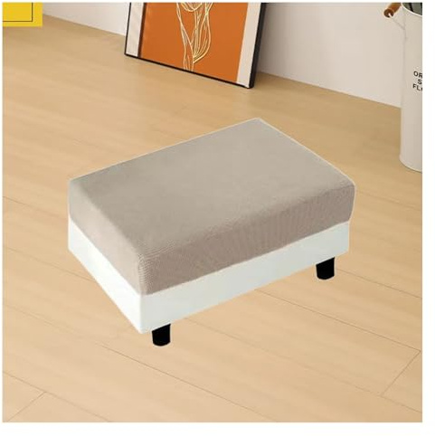 ILiemao Bezug Hocker Quadratisch/Rechteckig 30x40/60x70/100x120 cm Hocker überzug Schonbezug Bezug für Fußhocker Stretch Ottomane Abdeckung Hockerabdeckung(G7,150-175 cm/59-69 in)