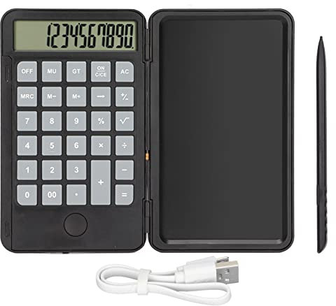 Wissenschaftlicher Taschenrechner mit Notizblock, 12-stelliger Schreibtischrechner mit Großem Display und Wiederverwendbarer Schreibtafel, EIN Muss für Studenten, Schule,