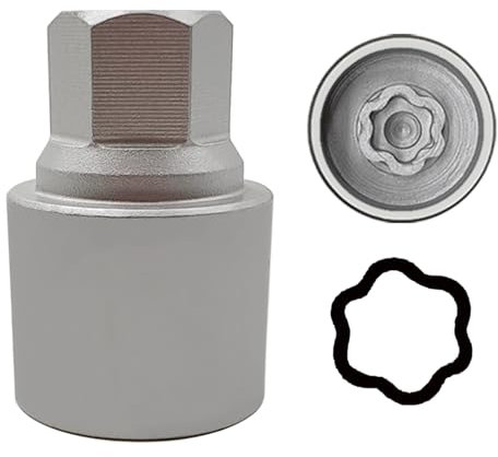 JEUCLEL 057 Wheel Locking Nut Key Socket Compatible with BMW Series, (Socket OD 29mm - ID 25mm), Wheel Anti-Theft Lug Nut Removal Tool, Anti-Theft Screw Remover