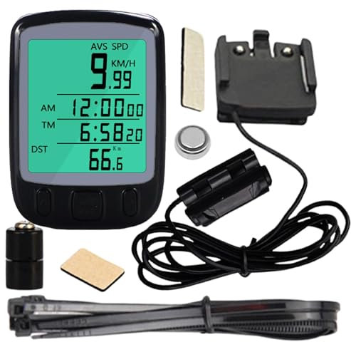 Velokimeter and Bicycles for Bikes | Cycling Computer with LCD Screen Waterproof | Digital Speed, Time and Distance Finder, Perfect for Training and Walking