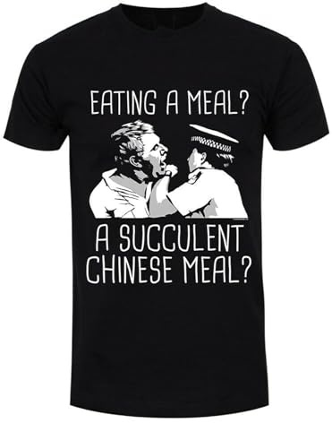 babvwsetse T-Shirt Eating A Meal A Succulent Chinese Meal Men's Black XXL