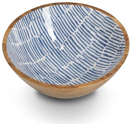 Zeller 25699 Schale, Mangoholz, blau FSC 100%