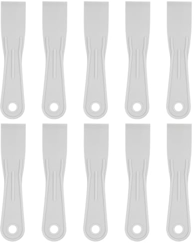 sourcing map 10 raschietti per stucco, 4,1 cm di larghezza, 1,7 mm, sottili e flessibili, in plastica, per stucco per cartongesso, spalmare, pittura, graffio, grigio