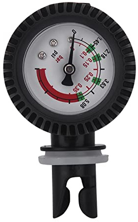 ANKROYU Professional Nylon Inflatable Boat Air Pressure Gauge Barometer Waterproof Kayak Raft Board Valve Adapter with Precision Measurement Black 3.7 Inch