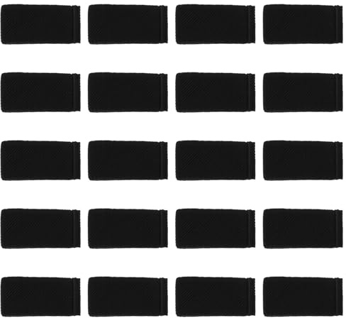 Mabor 20PCS Belt Keepers, Elastic Polyester Belt Loop Keeper for Duty Belts, Backpack Strap Holder, Secure & Durable Strap Organizer (Black)