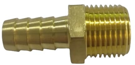 IkErna 1/8 1/4 3/8 1/2 3/4 Npt Male Female 1/8-3/4 inch Hose Barb Hosetail Brass Pipe Fitting Connector Adapter Water Gas Fuel/Male to Hose Barb/1L4 Npt to 1L4 inch