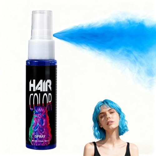 Temporary Hair Color Spray,Hair Dye Spray,Washable H/air Dye Sp/ray,Instant Ha/ir Spra/y,Temporary and Colorful Ha/ir Dy/e,Hai/r Gel Women,Colour Hai/r Spra/y for Christmas,Halloween,Parties(Blue)