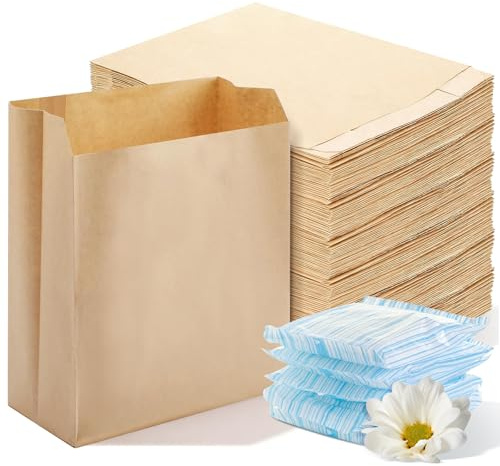 300 Pcs Sanitary Napkin Disposal Bags Waxed Kraft 7.5x10x3.5 for Bathroom