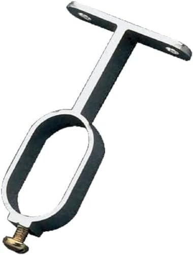 Amig - 2er-Pack seitliche Halterungen für Schrankrohre, Sockel für Kleiderstangen, geeignet zum Aufhängen und Organisieren von Kleidung, Aluminium, 30 x 15 x 45 mm, silberfarben