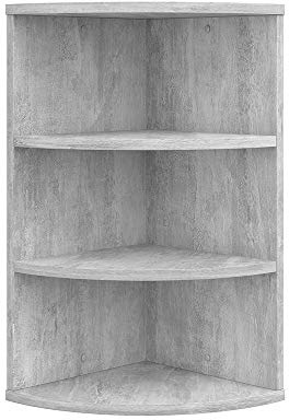 Vicco Eckregal Ecki, Beton, 30 x 60 cm, zur Wandmontage mit DREI offenen Ablageflächen