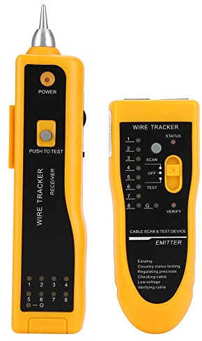 Tester Rete, Akozon Tester Ethernet LAN Cable Tester Portatile Remoto RJ11 RJ45 per UTP STP Tester Cavi Cables Tracker Rilevatore di Cavi Strumento Diagnostico