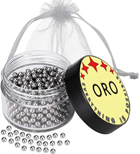 ORO Reinigungsperlen 1100 wiederverwendbare Dekanter-Reinigungskugeln 3 mm Reiniger-Pellets mit einem Organza-Beutel für Vasen, Wein, Kombucha, Shisha Vasen, Thermosflaschen und andere Glaswaren