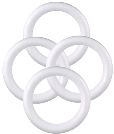 Angoily Base 50/50 Blumensteckschaum 4 Stücke Weihnachten ? Kreis Ring Handgemachte Ring DIY Kunst Projekte Ornament (400Mm) Halbringe Styroporkugeln