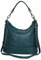 AmbraModa GLX09 Sac à main pour femme en cuir véritable, pétrole, 28/24/13cm