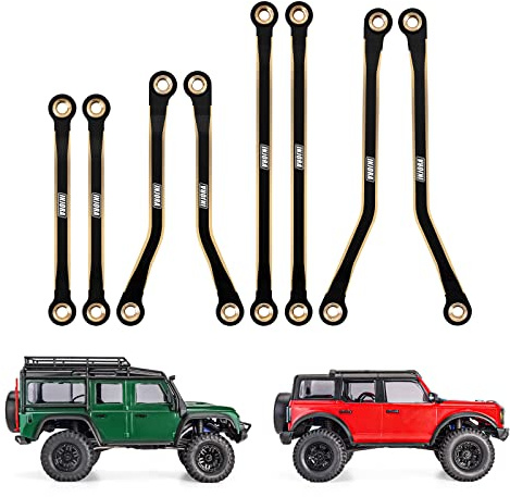 INJORA Black Brass High Clearance Chassis Links for TRX4M Defender Bronco