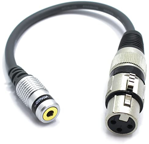 VITALCO XLR femmina a jack stereo da 3,5 mm, adattatore microfono a 3 poli su 3,5 TRS Mini AUX jack audio