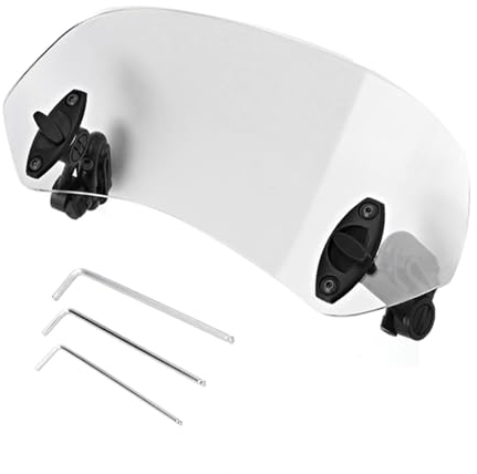 Parabrezza del Vento del Motociclo con Clip Regolabile, ABS Universale Estensione del Parabrezza con Spoiler Deflettore del Vento Accessori Moto per la Sostituzione