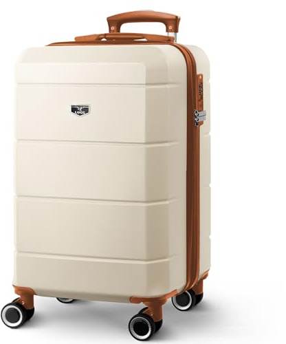 LUGG 20 Inch Jetset Lightweight Travel Carry On Suitcase, ABS, Water Resistant & TSA Lock - Easyjet Overhead (55x35x23cm)