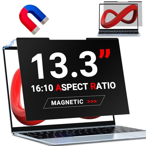 ZOEGAA Protecteur d'écran de confidentialité pour ordinateur portable 13,3 16:10 | 1 mode d'installation ; anti-lumière bleue / éblouissement ; compatible avec HP Dell, Lenovo, Samsung Thinkpad