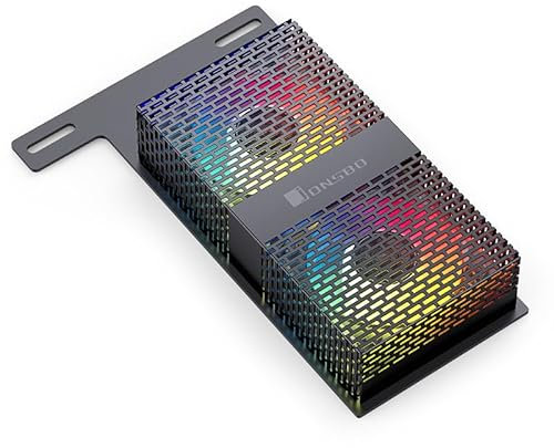 Fiorky NF-2 DISSIPATORE DI CALORE DI MEMORIA, Dissipatore di Calore di Memoria 4Pin PWM Doppie 5020 Ventole 3600RPM PC Memoria di Raffreddamento Radiatore 5V 3PIN ARGB RAM Memoria di